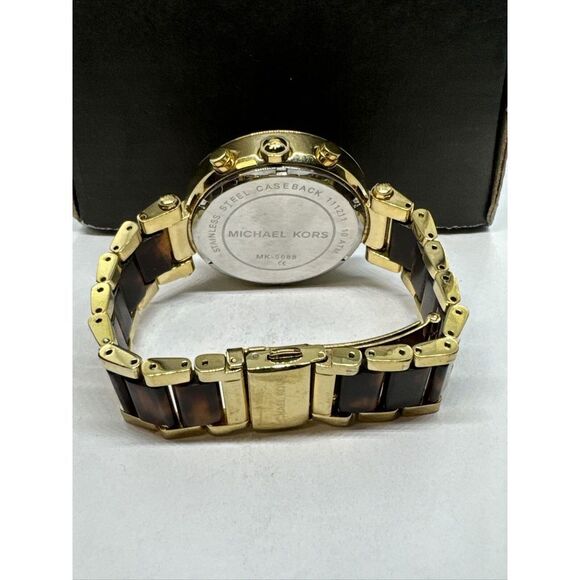 Michael Kors Parker MK5688 Women's Gold Tortoise Analog Dial Quartz Watch JNA229 - Picture 9 of 11